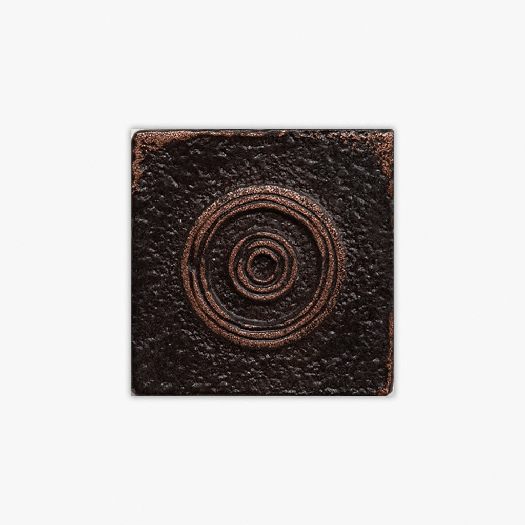 Antique Bronze Natural Circles Polyurethane 1x1 Decorative Insert