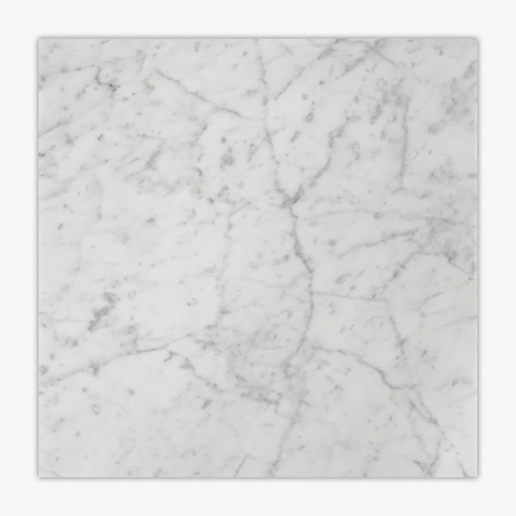 Bianco Carrara Honed 18x18 Marble Tile