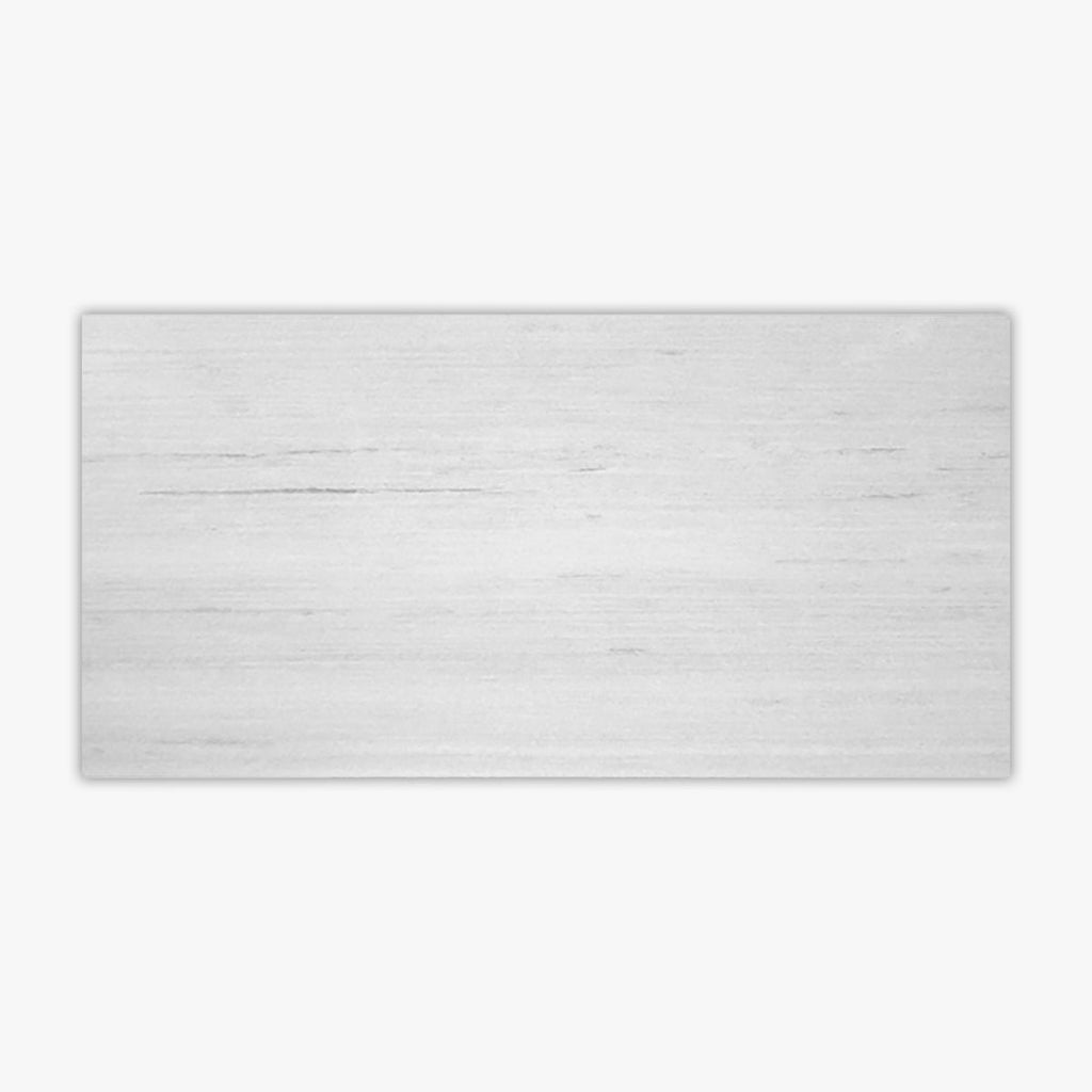Solto White Vein-Cut Honed 12x24 Marble Tile