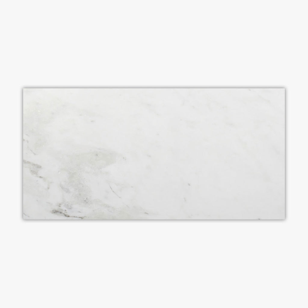 Daphne White Honed 12x24 Marble Tile