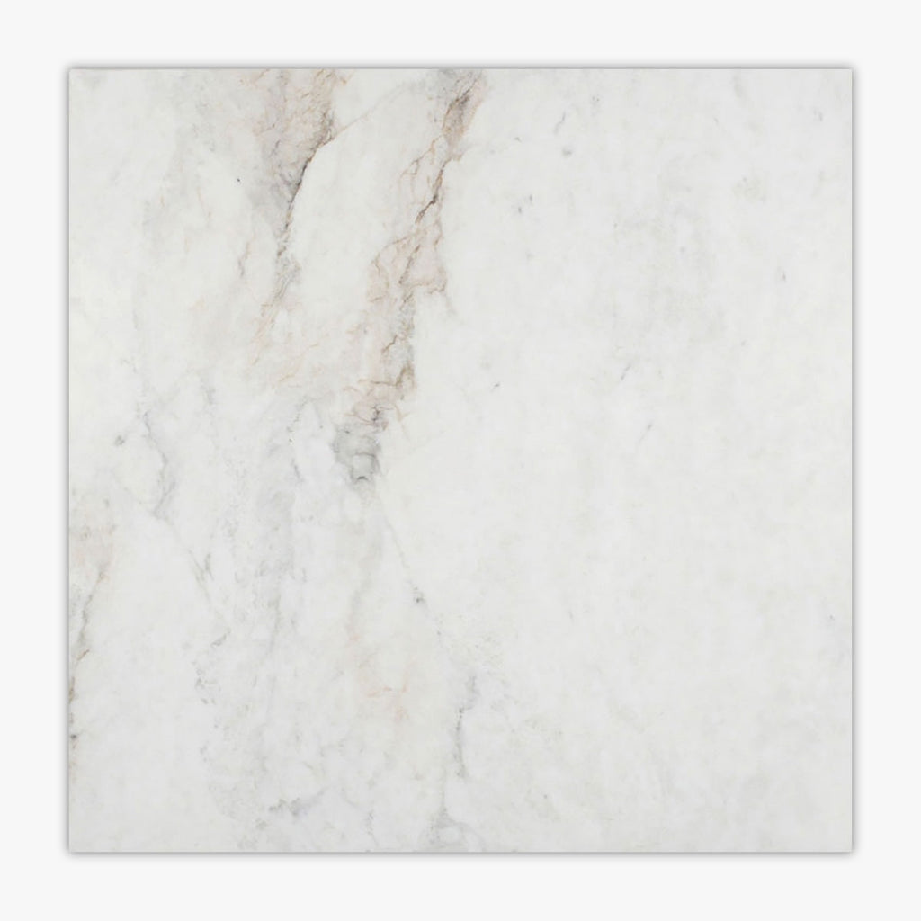 Daphne White Honed 18x18 Marble Tile