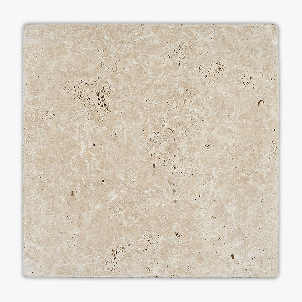 Ivory Tumbled 18x18 Travertine Tile