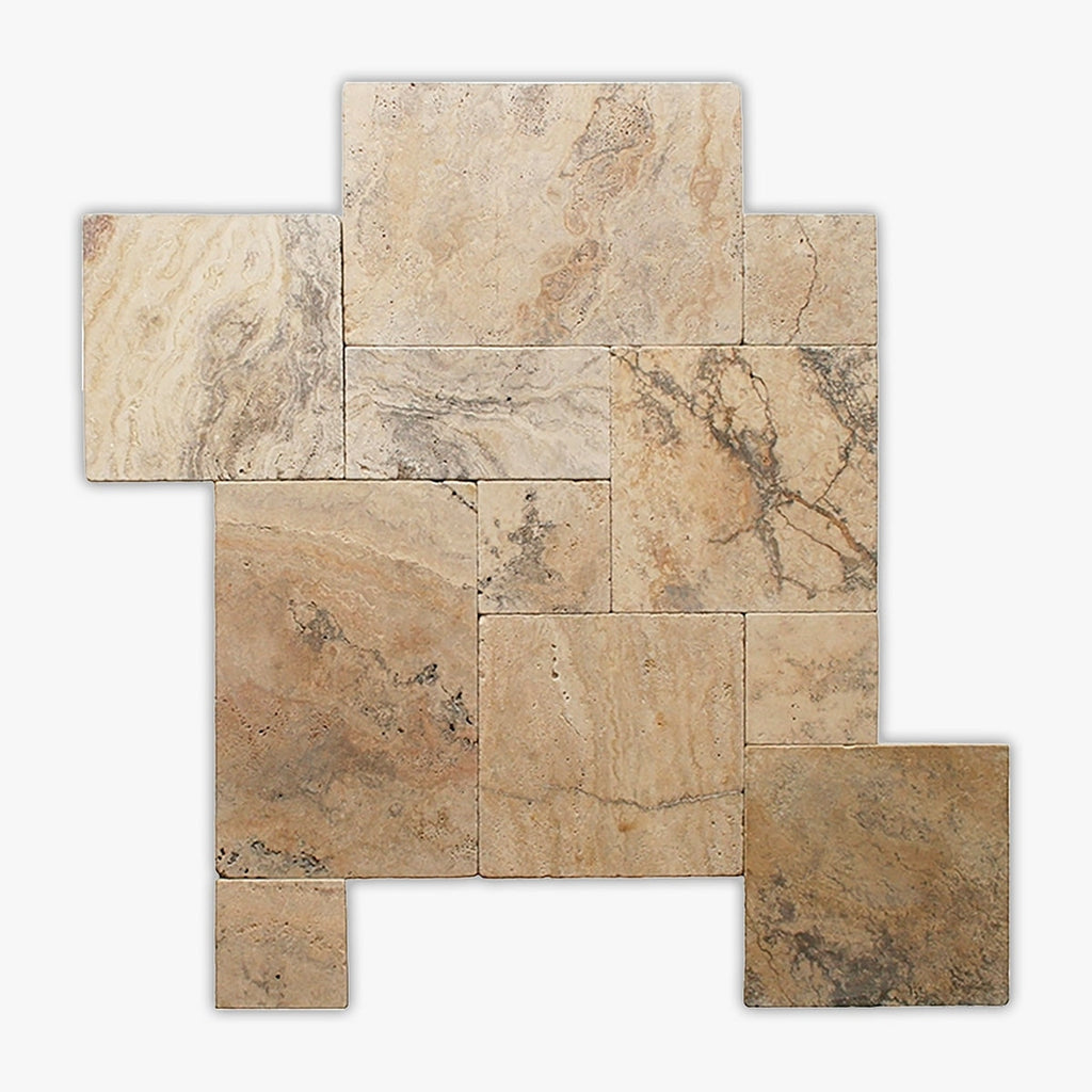 Scabos Tumbled 8 Inch Versailles Travertine Paver
