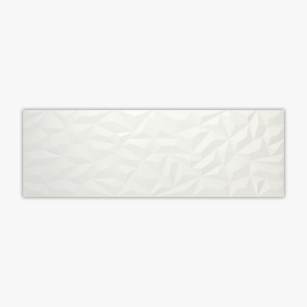 Velvet White Silk Bilbao 3D 16x48 Ceramic Wall Tile