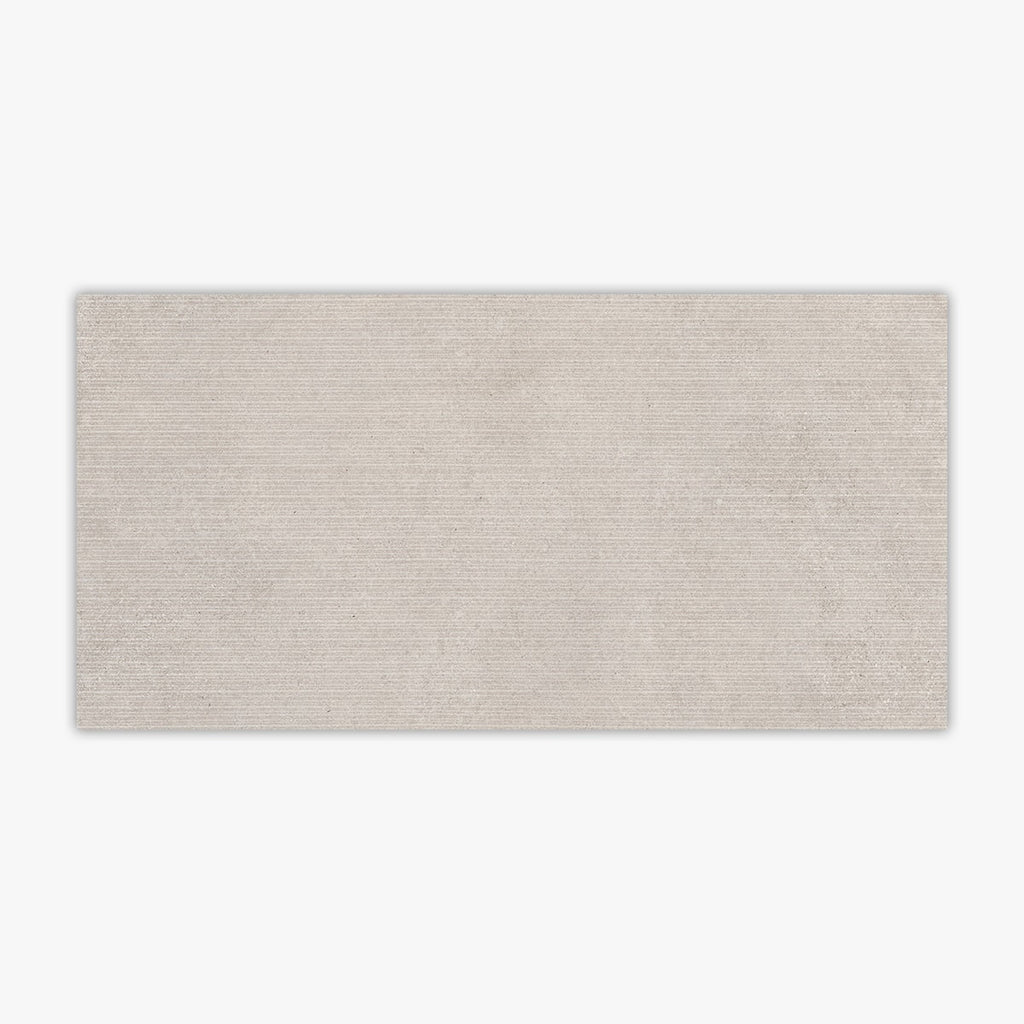 Bliss Silver Thin-Raked 24x48 Porcelain Wall Tile
