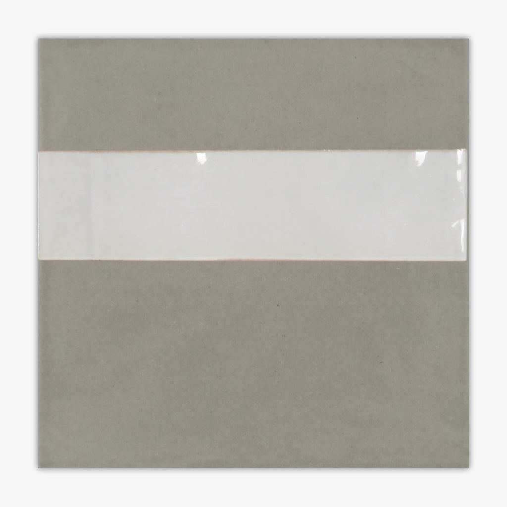 Finesse Grey Matte Stripe 6x6 Porcelain Wall Tile