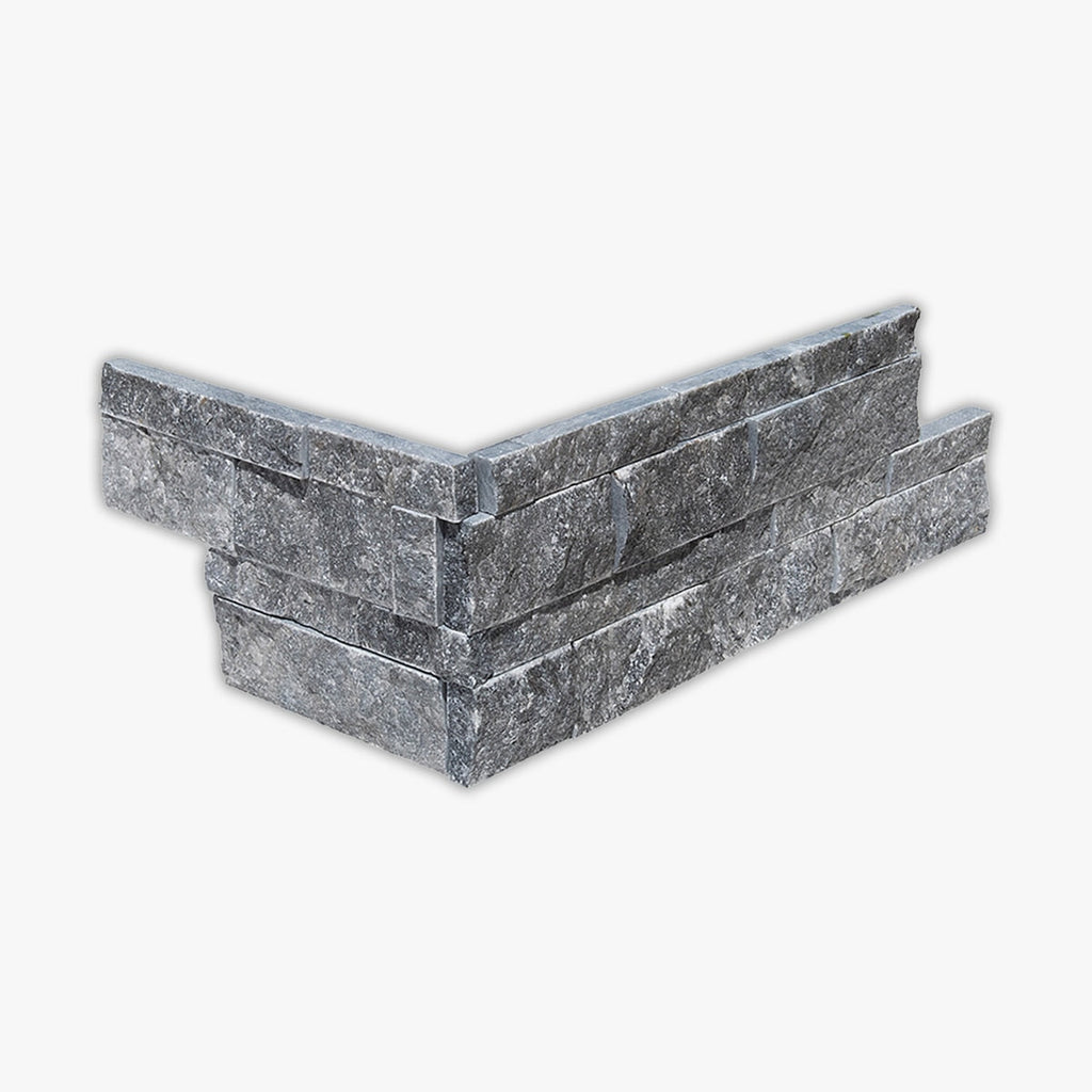 Corner for Ocean Storm Splitface 6x24 Interlocking 3-Dimensional Marble Ledger Panel