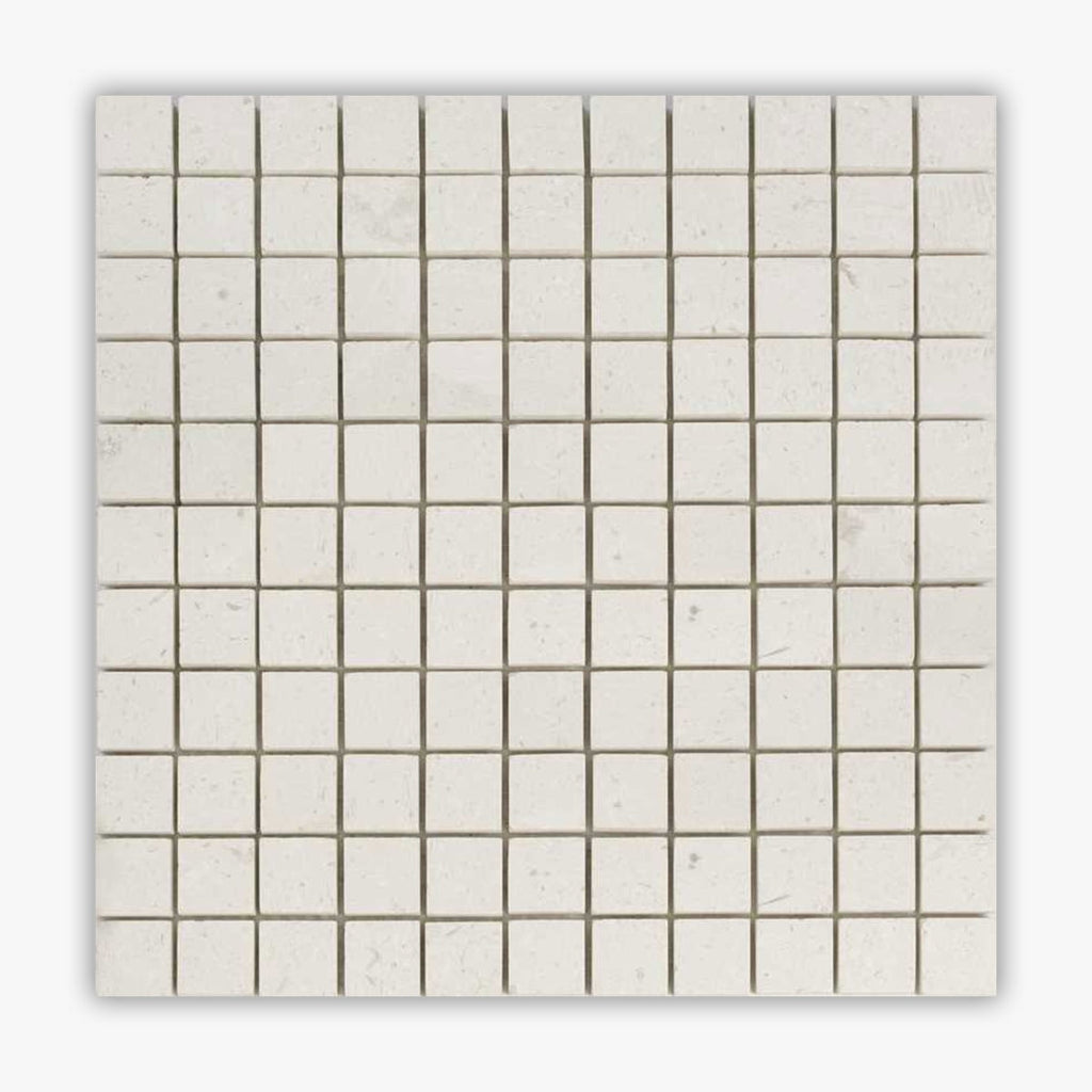 Symra Shell Honed 1x1 Square Limestone Mosaic