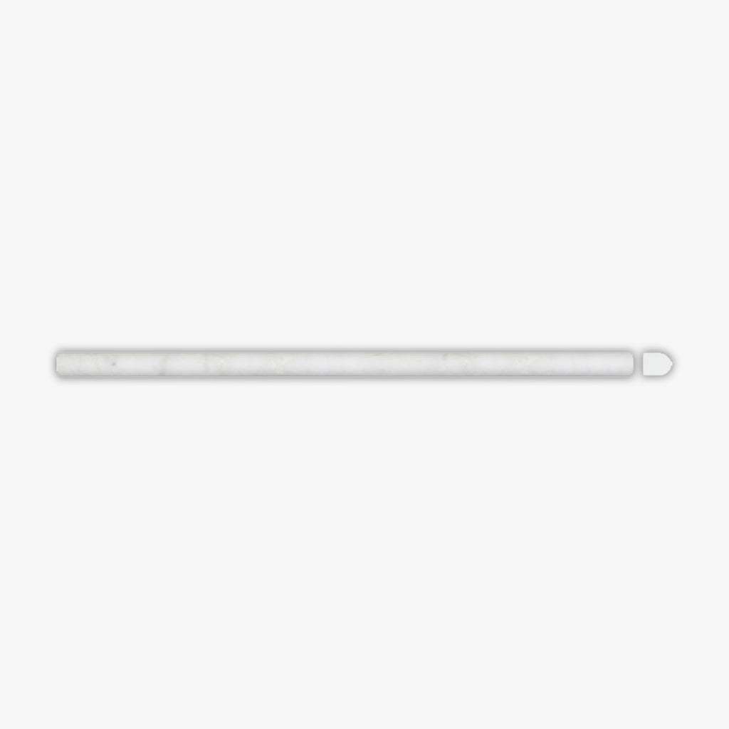 Daphne White Honed Pencil Liner Marble Molding