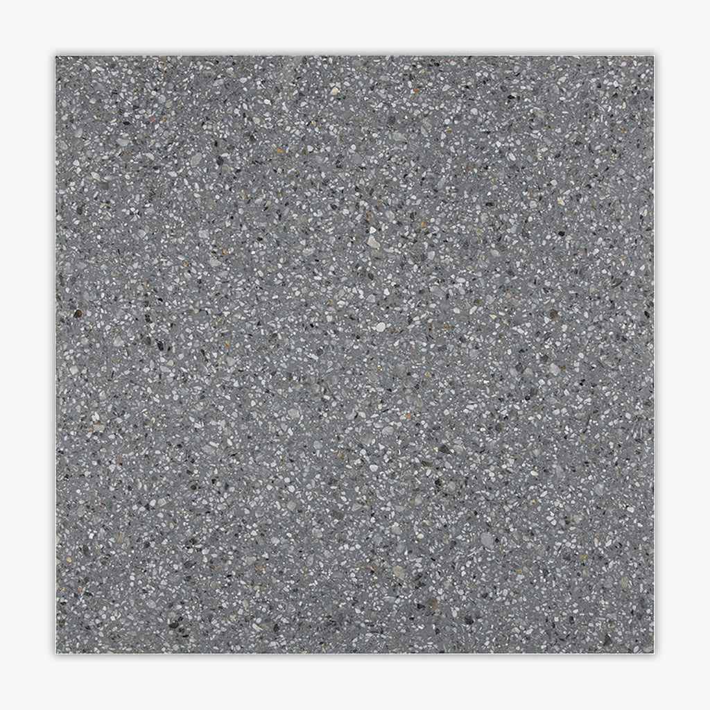 Dark Grey Polished 24x24 Real Terrazzo Tile