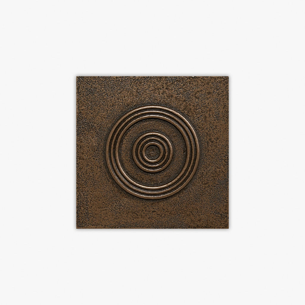 Bronze Natural Circles Polyurethane 4x4 Decorative Insert