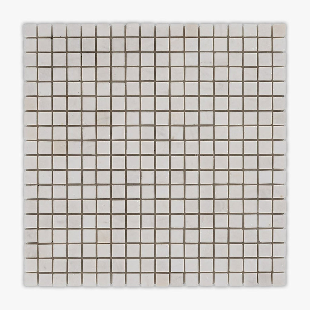 Thassos White Polished 5/8x5/8 Square Marble Mosaic