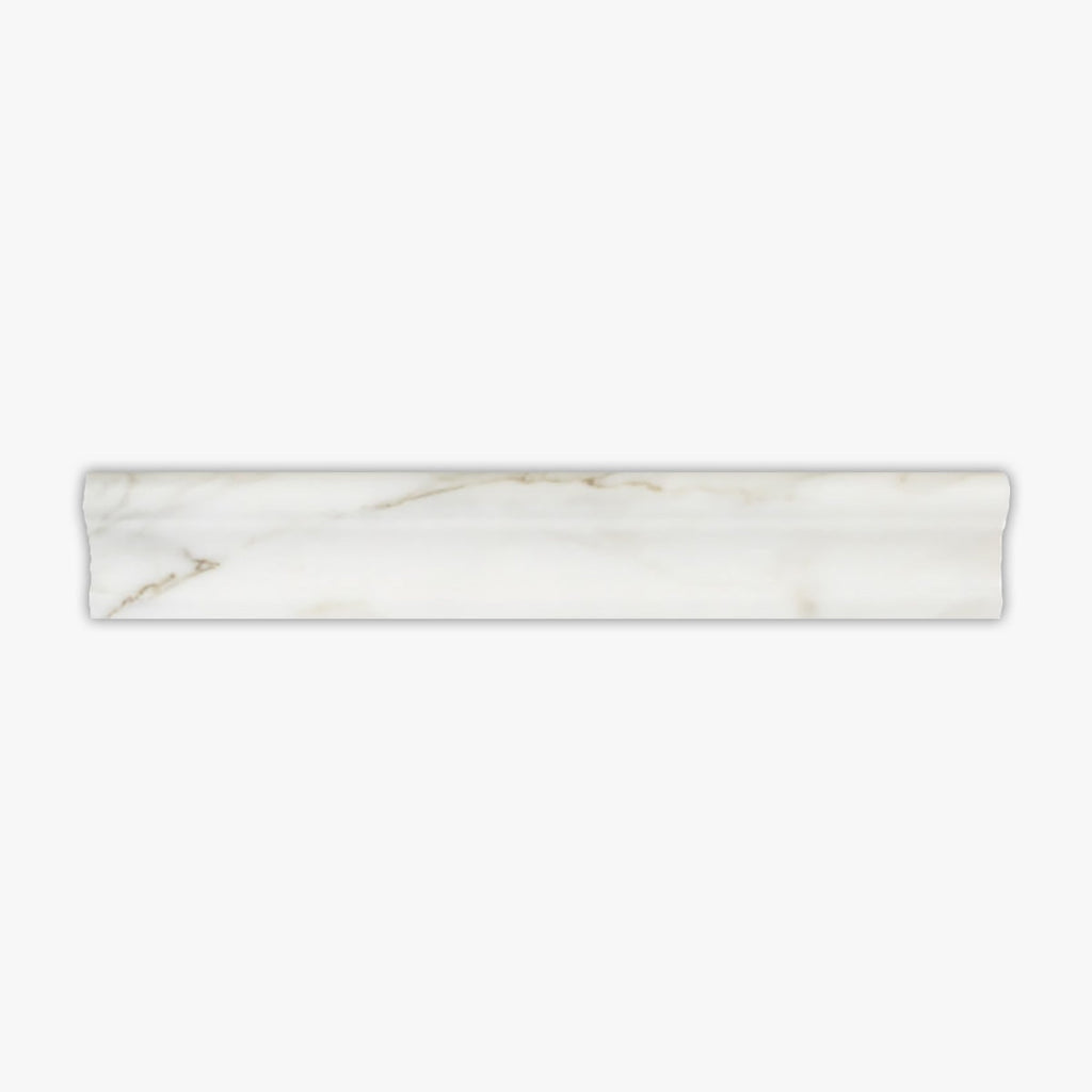 Calacatta Gold Polished Bergamo Chair Rail Marble Molding