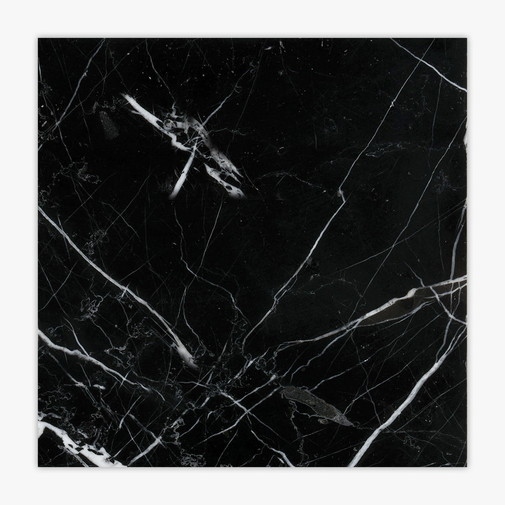 Nero Marquina Honed 24x24 Marble Tile