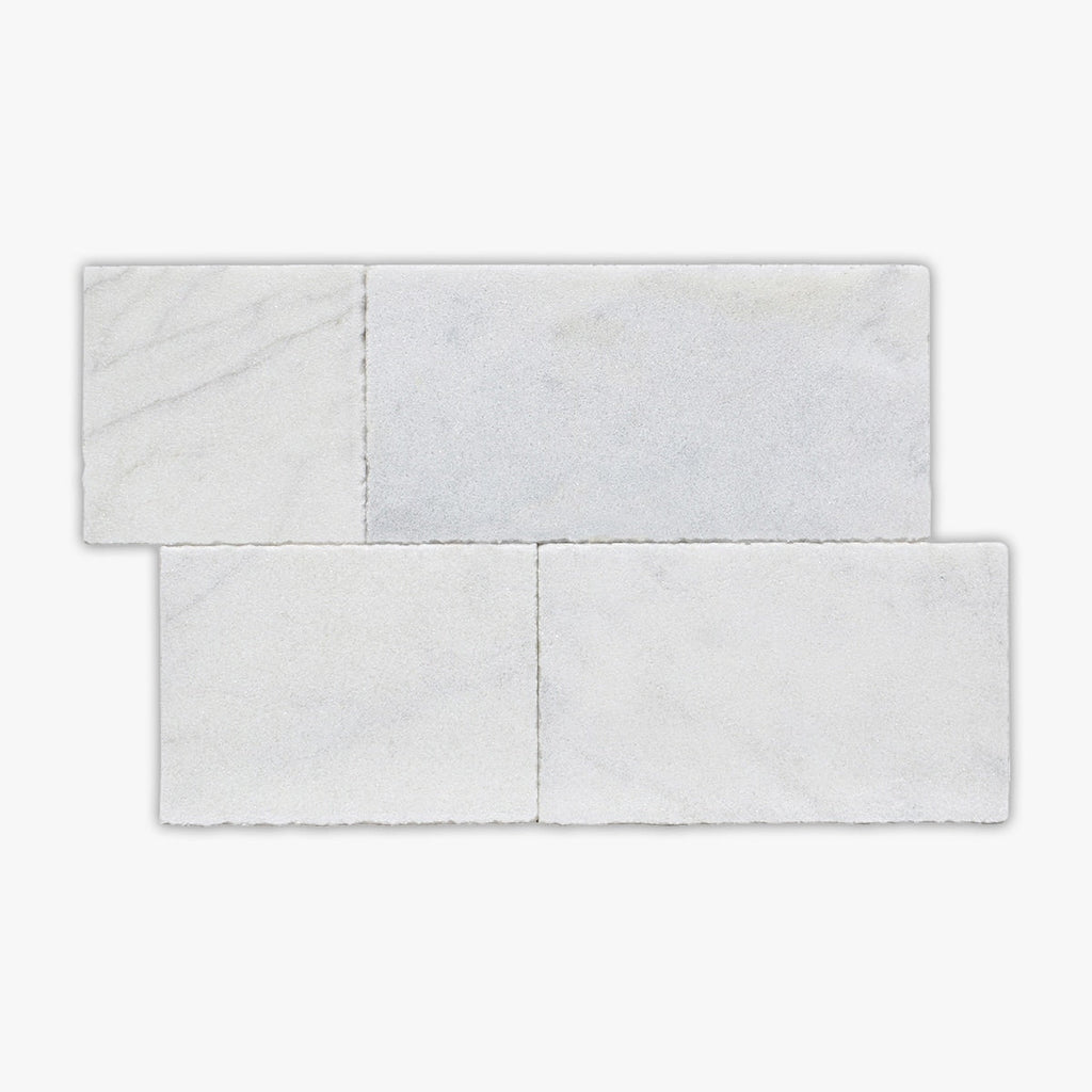 Turkish Carrara Grained Texture Linear Pattern Marble Paver