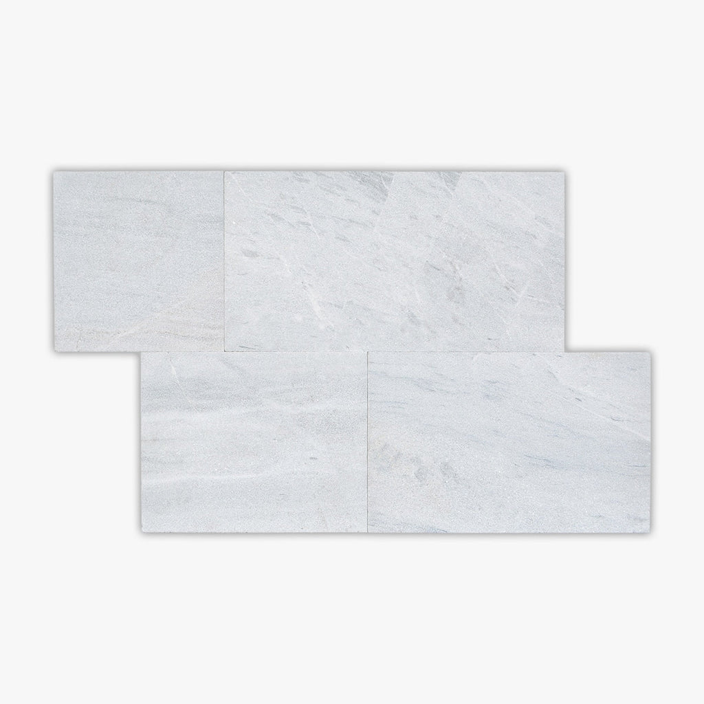 Solto White Grained Texture Linear Pattern Marble Paver