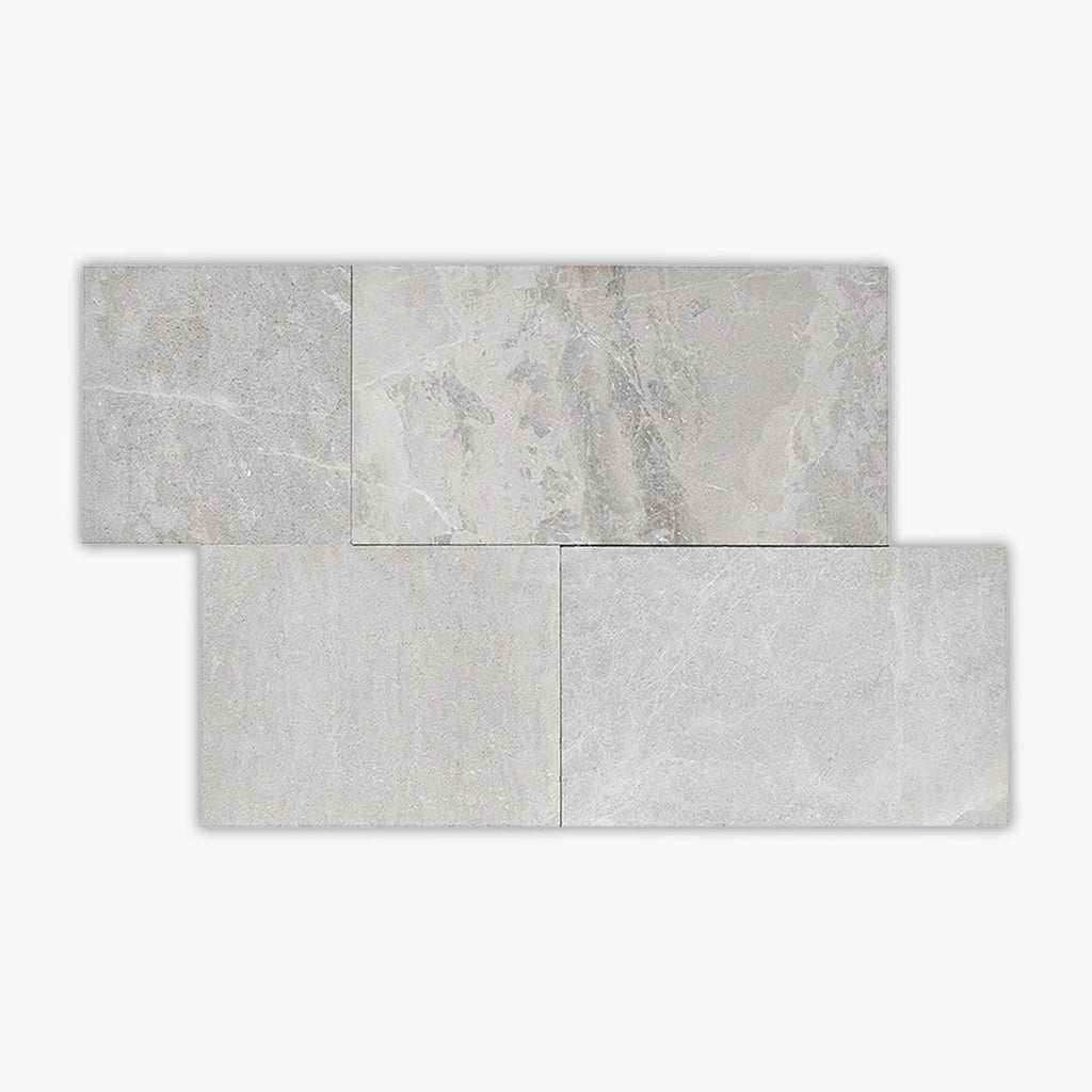 Atlantic Grey Grained Texture Linear Pattern Marble Paver