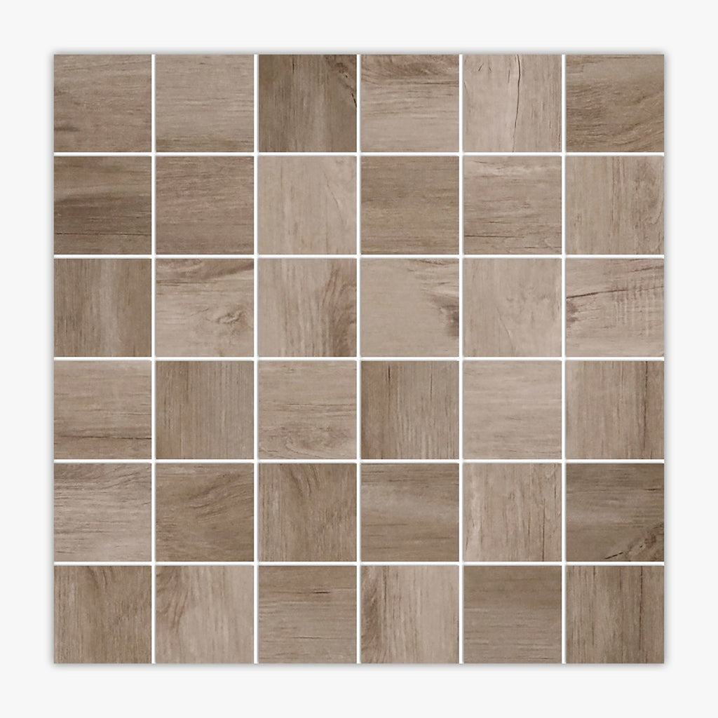 Great Lakes Taupe Matte 2x2 Square Porcelain Mosaic
