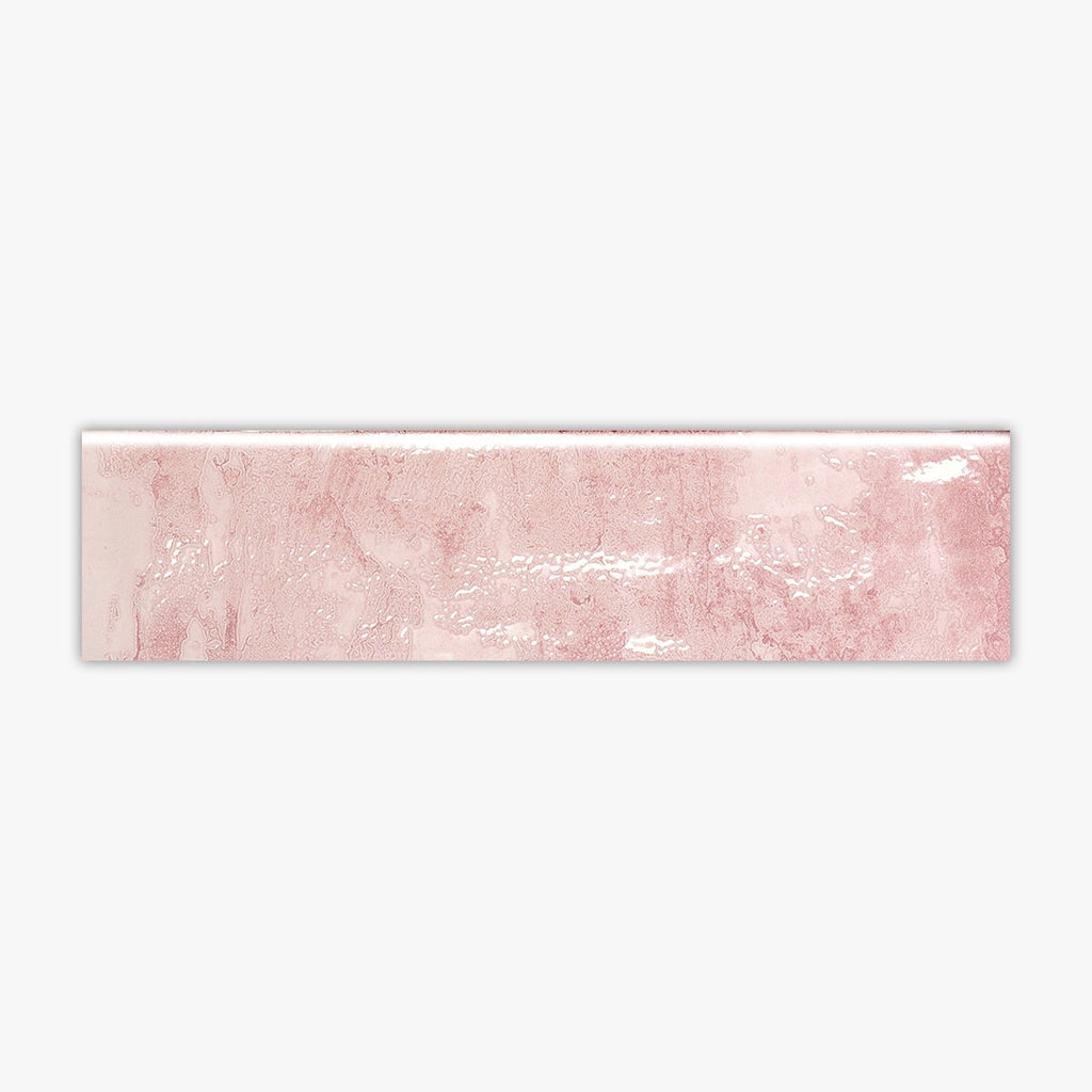 Fabrica Pink Glossy Surface Bullnose Ceramic Molding