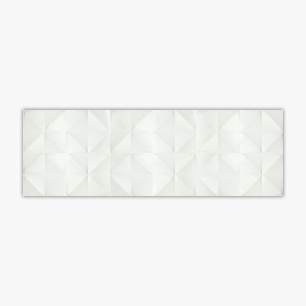 Velvet White Silk Granada 3D 16x48 Ceramic Wall Tile