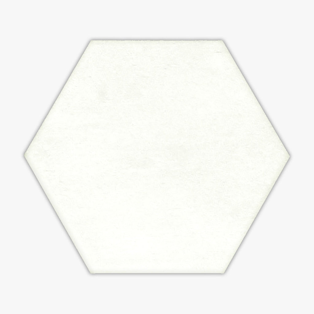 Serenity White Hexagon Matte 4 Porcelain Tile
