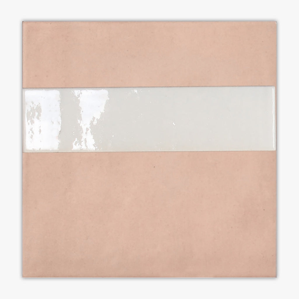 Finesse Pink Matte Stripe 6x6 Porcelain Wall Tile