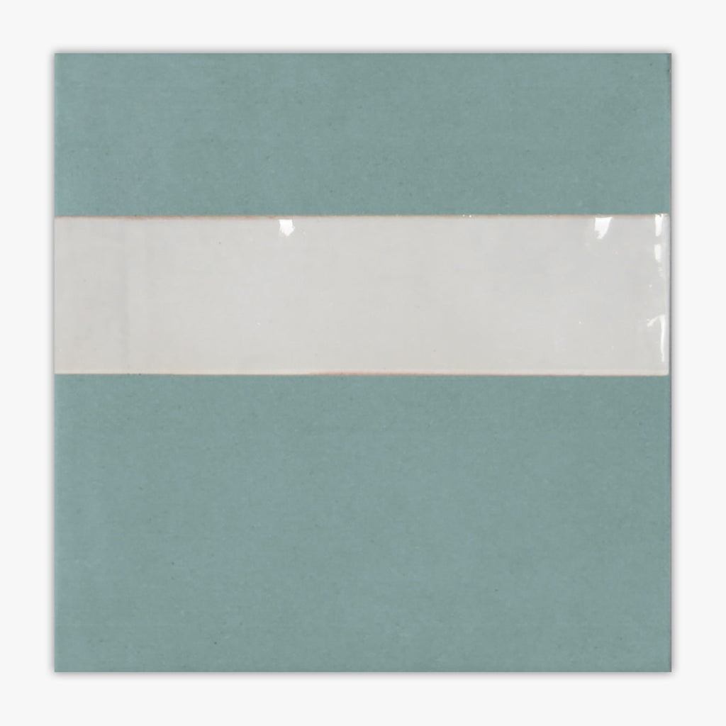 Finesse Turquoise Matte Stripe 6x6 Porcelain Wall Tile