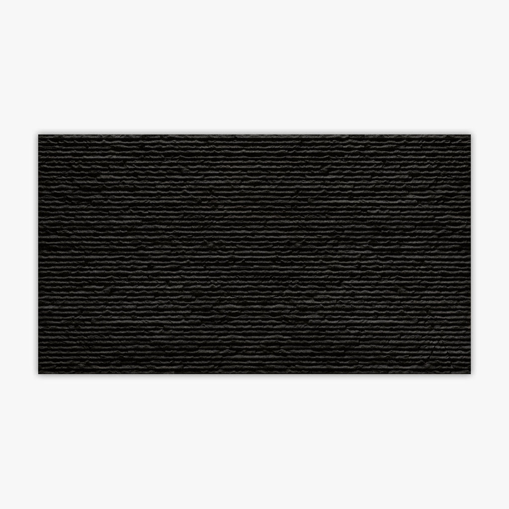Yosemite Black Thin-Raked 12x22 Porcelain Wall Tile